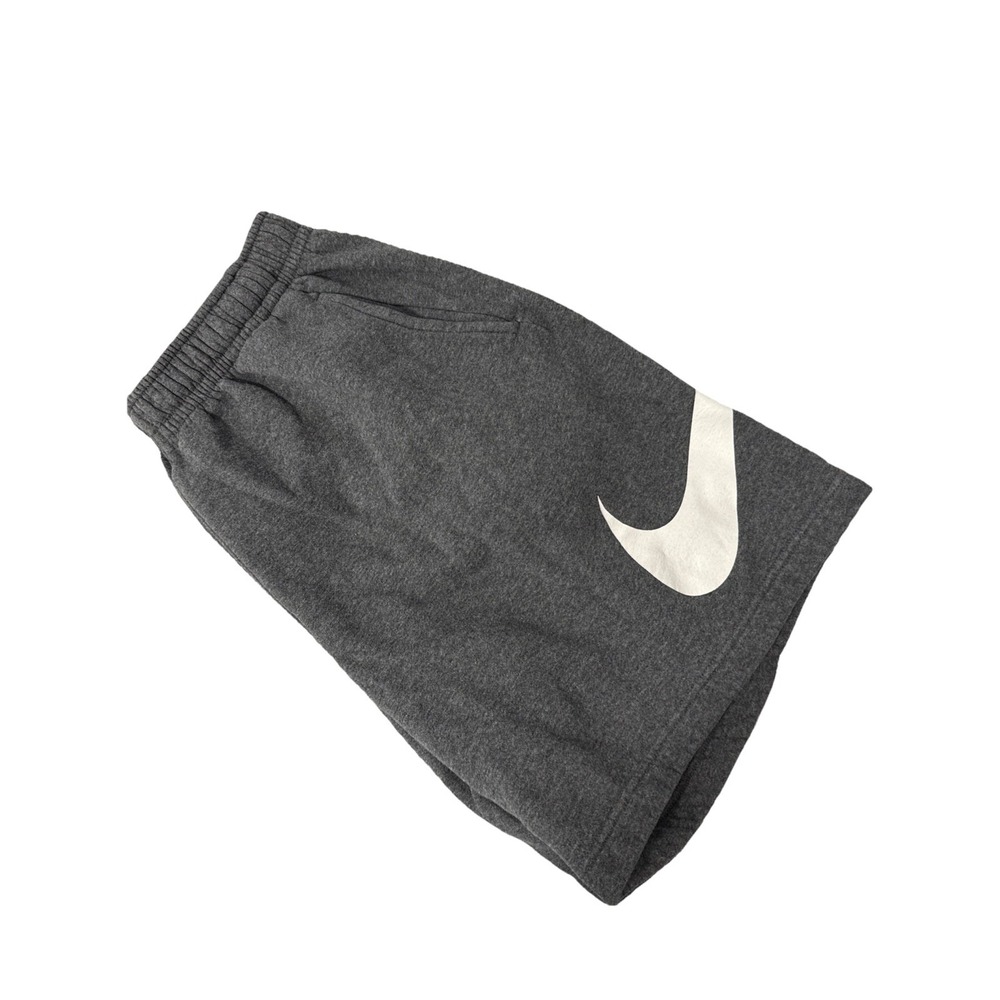 Nike Men's Sweat Shorts Gray Fleece Lined Cotton Mid Rise Drawstring‎ Size L